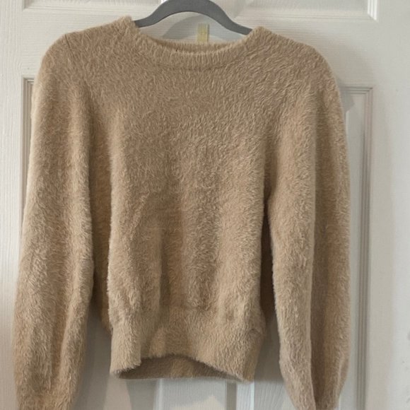 Ronny Kobo Light Brown Fuzzy Sweater XS * - Picture 2 of 6
